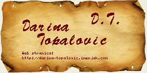 Darina Topalović vizit kartica